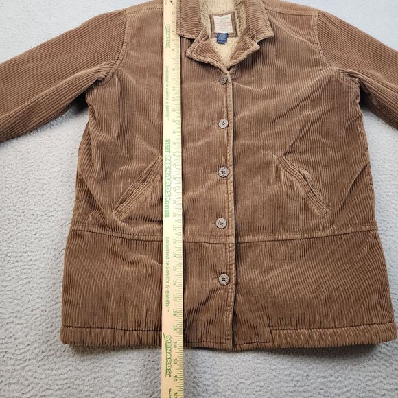 Vtg Abercrombie & Fitch Mens Large Brown Corduroy Sherpa Lined Jacket Y2K Chore - Picture 4 of 12